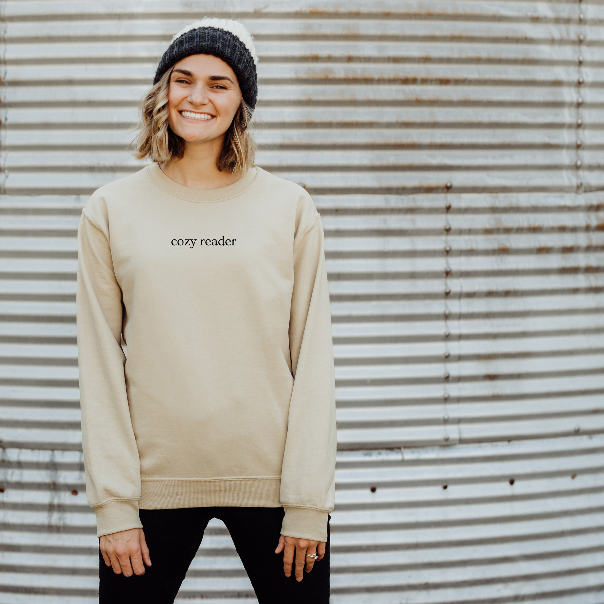 Cozy Reader Crew Neck Sweatshirt